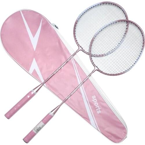 2pcs Badminton Rackets and Carrying Bag Set Badminton Racquet Set Indoor Outdoor Sports Accessory Badminton