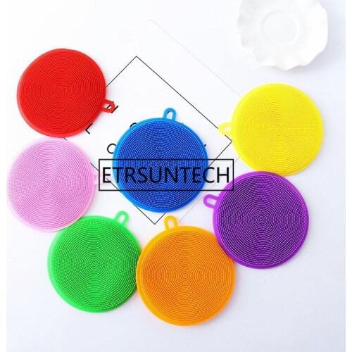 300pcs Silicone Dish Washing Cleaning Bowl Dish Pot Pan Wash Cleaning Brushes Cleaner Sponges Kitchen Tool