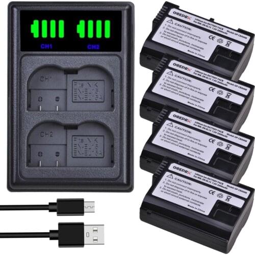 4Pcs 2000mAh EN-EL15 EN-EL15A ENEL15 Battery + Type-C LED Charger for Nikon EN EL15 EL15A , D600 D610 D600E D800 D800E D810 D700