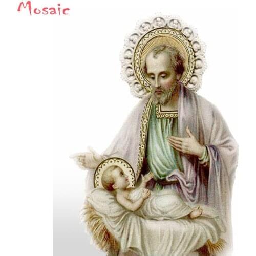 Diamond Painting Full Square Stones Religion Diamond Embroidery Sale Saint Joseph Novena Pictures With Rhinestones Handicraft