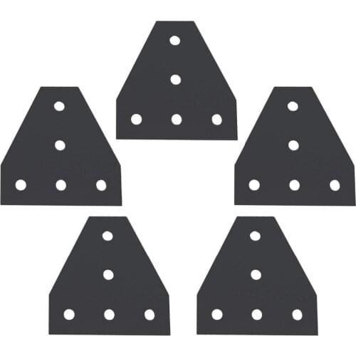 5PCS 3D Printer Aluminum T Shape 5 Hole 60x60x4mm Joining Plate for 2020 v-Slot/T-Slot Aluminum Extrusion