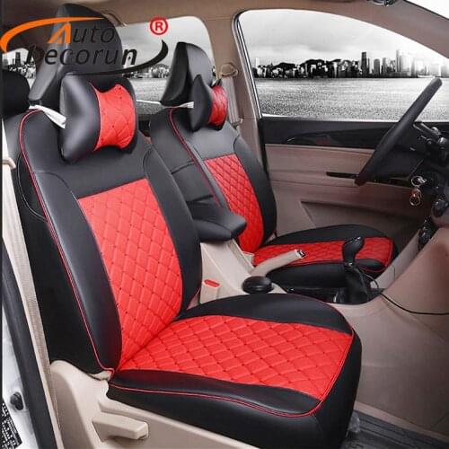 AutoDecorun PU Leather cover seat car for Lincoln mkt accessories seat covers all 3 rows sets car seats cushion supports cover