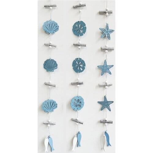 Ocean Style Wooden Pendant Ornaments Creative Mediterranean Style Home Wall Hanging Decor Room Decoration Pendant 2021