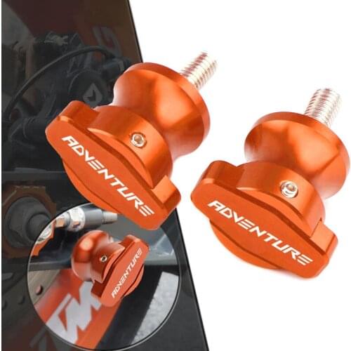 For KTM 990 SMT/SUPERMOTO/SUPER DUKE 1090/1190/1290 ADVENTURE R CNC Aluminum Stand Screws M10 Motorcycle Swingarm Slider Spools