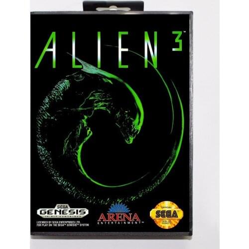Alien 3 Game Cartridge 16 bit MD Game Card With Retail Box For Sega Mega Drive For Genesis