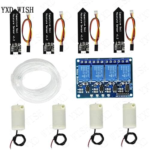 DIY Automatic Irrigation Kit Self-Watering System For Garden Flower Automatic Irrigation ,Relay Capacitive Soil Moisture Module