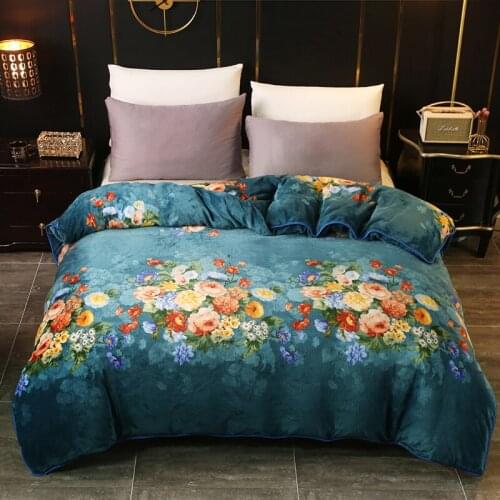 Luxurious Velvet Duvet Cover for Household Winter Warmth Thick Bedding Set Bedroom Set Queen King Duvet Cover Cotton Home Decor