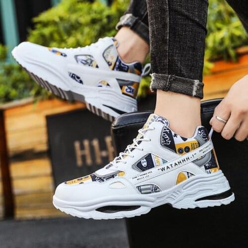 Spring Platform Chunky Sneakers Mens Sports Cheap Sport Shoes Man Sneakers for Running White Krasaovki Tennis Trainers GME-1229