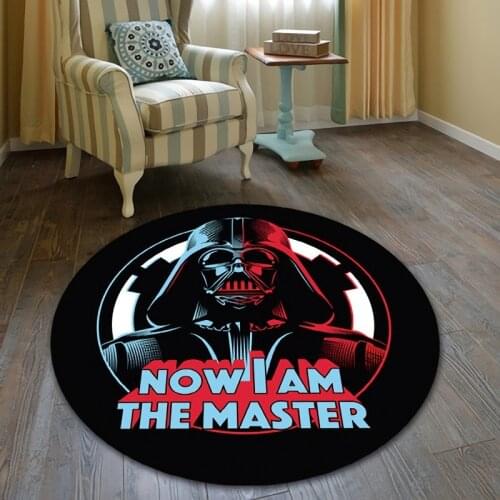 Disney120cm Round Baby Playmat Star Wars Rug for Living Room Washable Bedroom Baby Activity Gym Rugs for Boys Bedroom