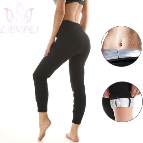 LANFEI Sauna Sweat Pants for Women Weight Loss Workout Thigh Trouser Slimming Hot Thermo Sport Waist Trainer Leggings Shaper