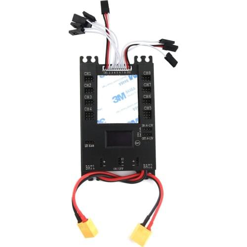 Mini Power DP Pro 9 Channels Mini Servo Section Board Power Box with BEC for Gas Plane