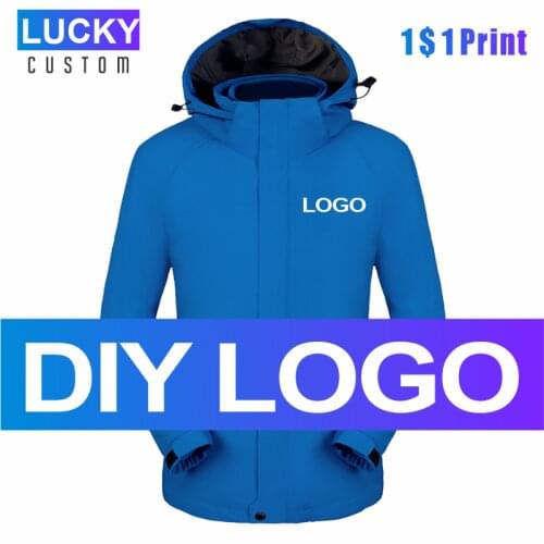 LUCKY 2020 Mens Zip Jacket Autumn Winter Personal Company Group Jacket Fashion Mens LOGO Custom Slim Hoodie