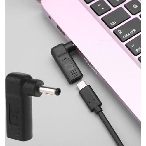 USB Type C Female to 4.5x3.0mm Plug Dc Power Adapter Converter for Dell XPS12 13 9360 9350 Laptop Charging Cable Cord