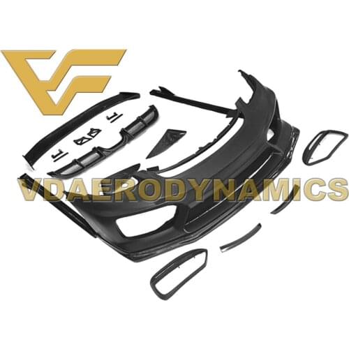 Suitable For 16-20 718 Porsche Cayman Boxster VAD-GT4 Full Body Kit Front Bumper Rear Lip Side Skirts - Half Carbon available