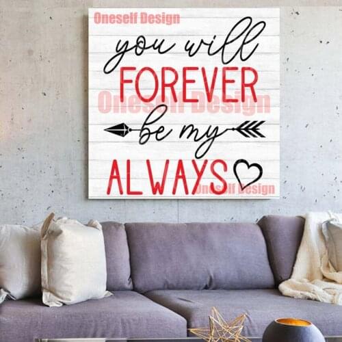 Love you forever diamond painting full square diamond embroidery 5d diamond mosaic sale decor for home livingtoom wall sticker