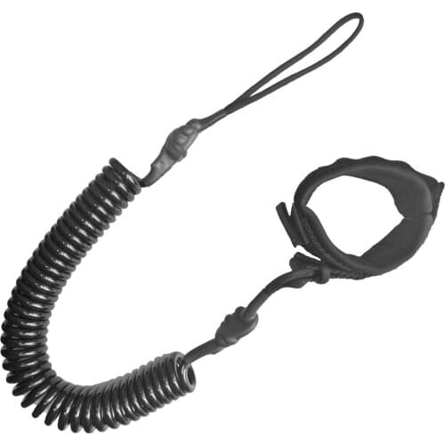 10ft Coil Surfboard Leash TPU Neoprene Outdoor Surfing Stand Up Board Leash Wire Foot Rope Black Surfboard accessories