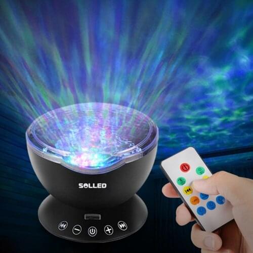 Romantic Colorful Ocean Wave Projector Aurora Sky Holiday Gift Cosmos Sky Master LED Starry Night Light Lamp Projector 2020