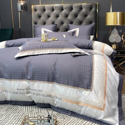 Luxury White 100%Cotton Bedding set Hotel Bed sheet Fitted sheet Queen King size Bed set Duvet coverropa de cama linge de lit