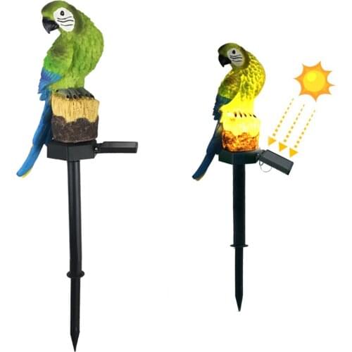 Solar Powered Garden Light Outdoor Waterproof Parrot LED Fairy Light Lawn Lamp Garden Decor Landscape Night Animal Shaped Lamp