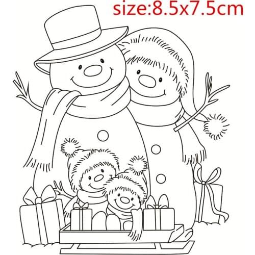 A Snowman Ransparent Clear Stamps Silicone Seals For DIY Scrapbooking Photo Album Card Making