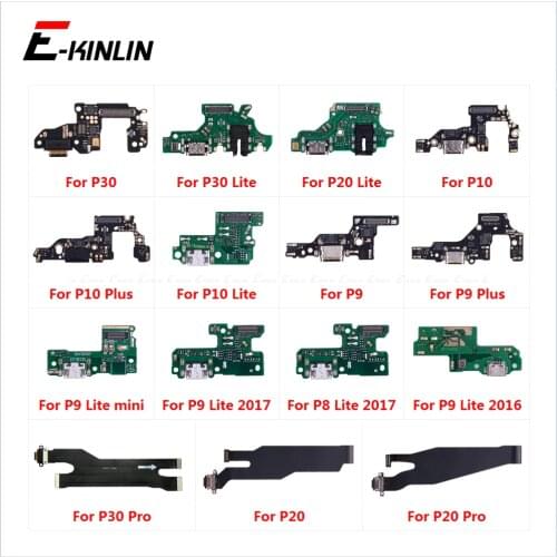 Charging Port Connector Board Parts Flex Cable With Microphone Mic For HuaWei P30 P20 Pro P10 P9 Plus Mini P8 Lite 2017