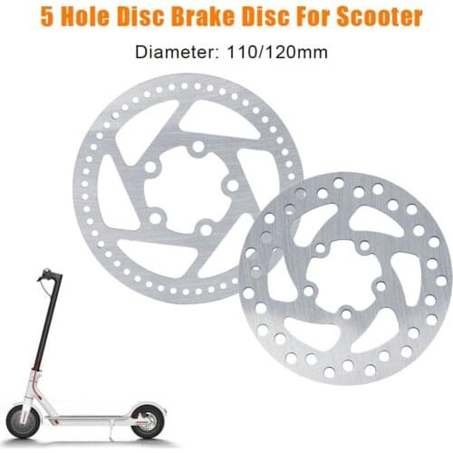 Brake Disc Rotor Pad Replacement Parts For Xiaomi Mijia Electric Scooter With 5 Holes 110mm 120mm Brake Disc Rear Wheel Disc