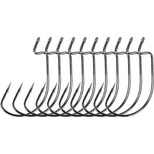 Trulinoya Offset Hook Fishing Hook 3 Sizes Crank Worm Sharp Hook Fishhook Strength Anzol De Pesca soft Worm Hook