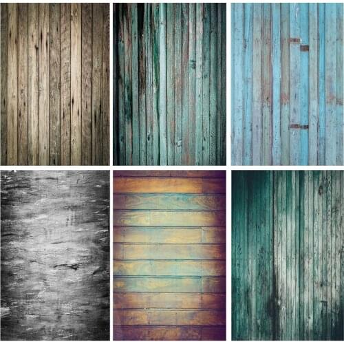 Vinyl Retro Wood Plank Vintage Baby Portrait Photography Backdrops For Photo Studio Background Props 21318WQ-65