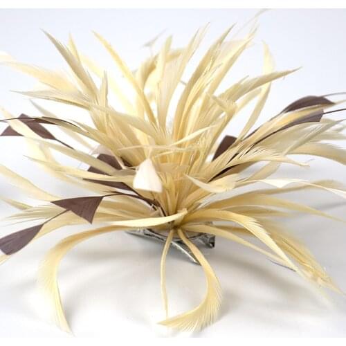 Hair Accessoires Feather Clip Fascinators Womens Flower Derby Hat For Cocktail Ball Wedding Headband Hairband Headwear 1Pieces