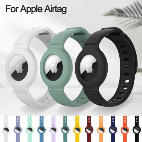 For Apple Airtags Location Trackers Retainer case high-quality Solid Silicone Anti-lost wristband strap Protective Cases