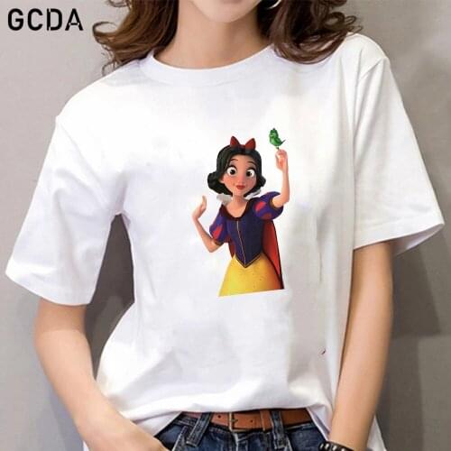 Princess Snow White 3D Printing Harajuku Short Sleeve Female Tops Girls Tees Harajuku Vintage T Shirts Womens T-shirt