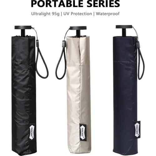 Parachase 95G Ultralight Sun Umbrella Portable Anti UV Travel Folding Umbrella Rain Women Simple Light Parasol 6 Ribs UPF50