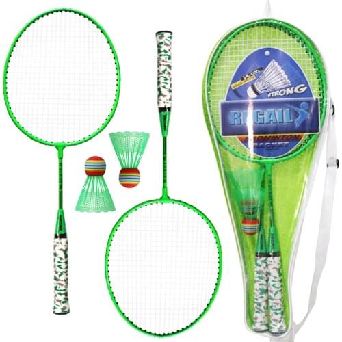 1 Pair Badminton Rackets with Balls 2 Player Badminton Set for Children Indoor Outdoor Sport Game