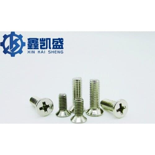 100PCS M1.6 GB819 Cross Groove Countersunk Head Machine Screw Nickel Plated / Black / Stainless Steel 304 Computer Service Screw