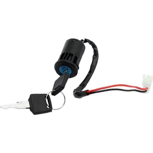 2 Wires Ignition Switch with 2 Keys On-Off Lock for Electrical Scooter, ATV, Pocket Bikes