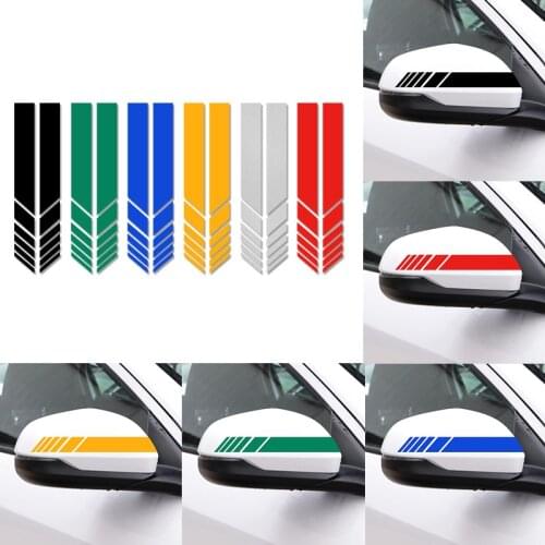 2PCS Car-styling Side Rear View Mirror Stripes reflective Stickers For Hyundai Tucson Solaris I30 Creta Ix35 I40 IX20 Veloster