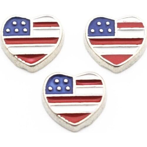 20Pcs/Lot Heart Alloy Floating Charms Hand-made DIY for Glass Lockets