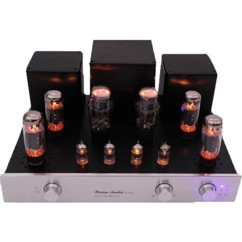 25W+25W el34b tube push-pull, classic long tail phase inversion i power amplifier yx34T, distortion 1%，sensitivity 500-2000mV