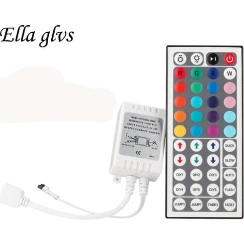 50pcs Led Controller 44 Keys LED IR Remote Dimmer DC12V 6A For RGB 3528 5050 LED Strip (Include battery)