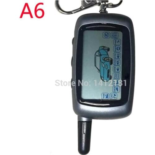 A6 2-way LCD Remote Control Key Chain for Russian Two way Car Alarm Twage Starline A6 Keychain Jaguar EZ-Alpha KGB FX-3 FX3 FX 3