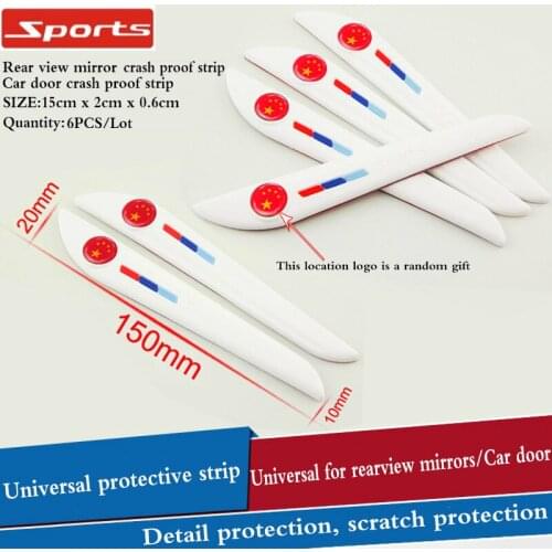 Car Rear View Mirror Crash Proof Strip Car Door Crash Proof Strip Car Styling For Citroen c2 c4 c5 c4l c3 saxo xsara picasso
