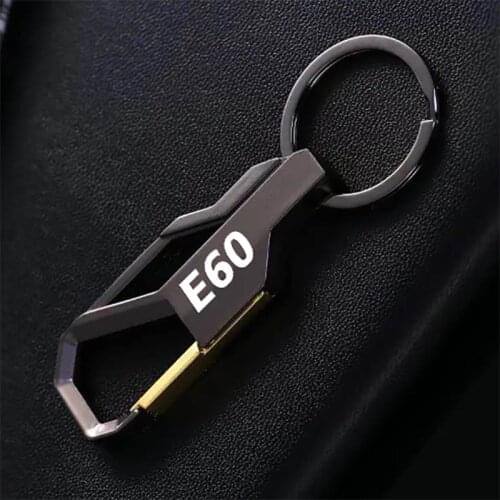 New laser engraving style car logo Keychain Metal Alloy Buckle Waist Car Key Chain Key Chain accessories for BMW E60 E series