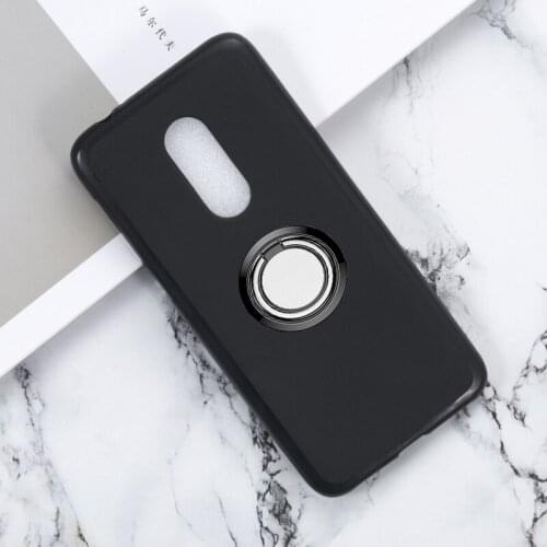 For Alcatel 3 2018 5.5" Back Ring Holder Bracket Phone Case Cover Phone TPU Soft Silicone Cases ON Alcatel 3 5052D 5052Y