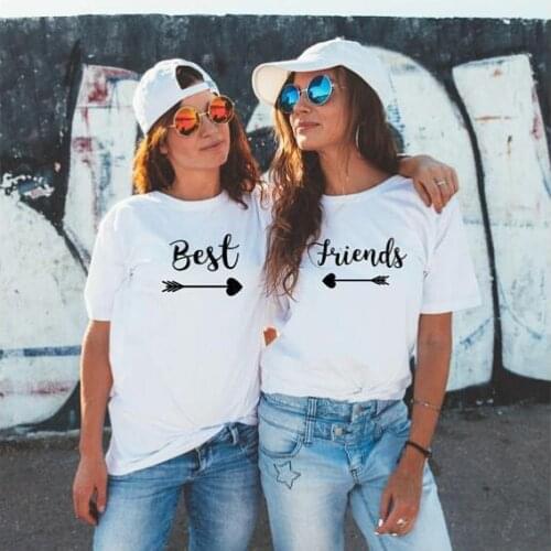Best Friends T-Shirt Couples BFF Bestie Tee Best Friend Matching Tops Bestie Gift Best Sister Tee Camisetas Premium Fabric