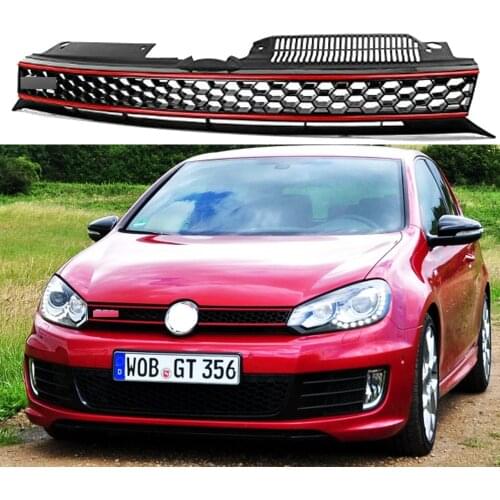 Gloss Black Front Bumper Kidney Grill Grilles for Volkswagen for VW Golf VI MK6 Jetta Gti GTD Alltrack 2010 2011 2012
