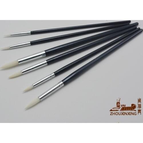6 Pcs/set Different Size Artist Fine wool For Acrylic Watercolor Gouache oil painting Brushes Art Supplies drawing