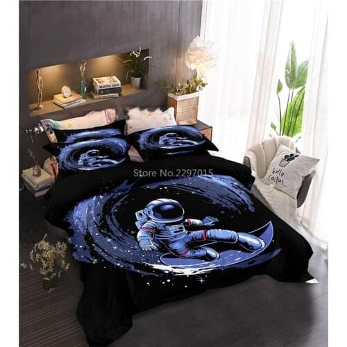 Universe Astronaut Printed Bedding Set 3d Duvet Cover Pillowcase 2/3pcs Twin Full Queen King Size Bedclothes Home Textile Gifts