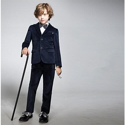 Custom Boys 3 piece suit male flower childrens clothes get married the groomsman dress(Jacket+Pants)Boys Formal Wear Suits