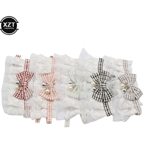 Bowknot Lace Pet Bib Collar Dog Necklace Necktie Bow Tie Dog Small Dog Neckerchief Collar Scarf Dog Cat Wedding Accessories