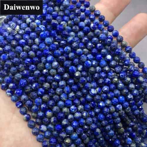 Lapis Lazuli Small Bead Natural Stone Faceted Cut Shining
